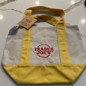 Trader Joes mini tote nwt yellow